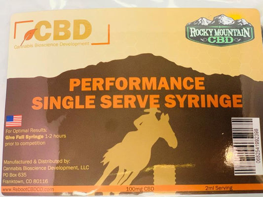Equine Pre Performance Full Spectrum CBD Single Serve Syringe